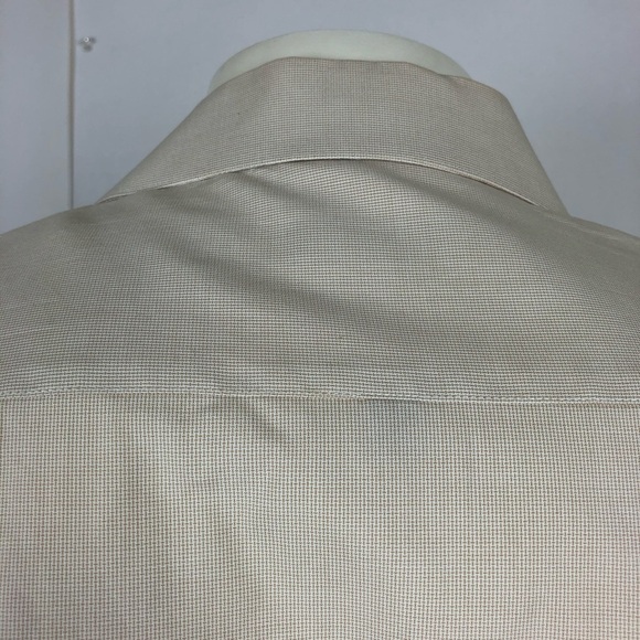 Calvin Klein Mens Size L Tan Long Dress Shirt - Picture 8 of 11